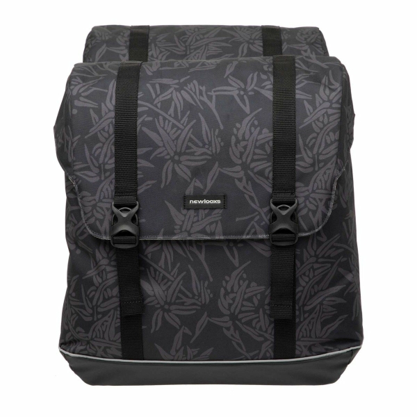 New Looxs fietstas dubbel Alba 42L Bamboo Black - Afbeelding 2